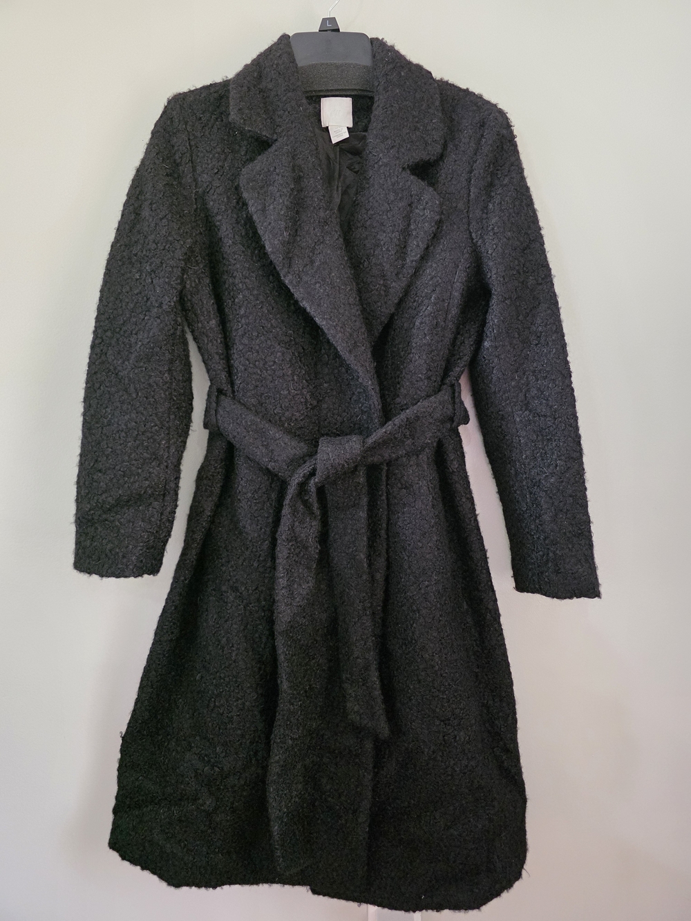 H&M Black Belted Teddy‎ Trench Coat